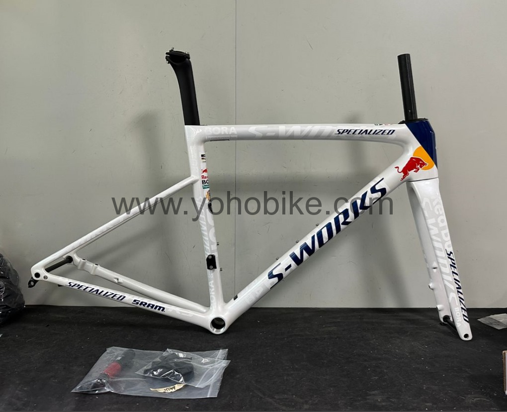 80 Colors 2024 Newest Specialized Tarmac Sl8 Carbon Road Bike Bicycle Framest With Handlebar CRF21 Redbull Bora Team Color Catalog - Image 18