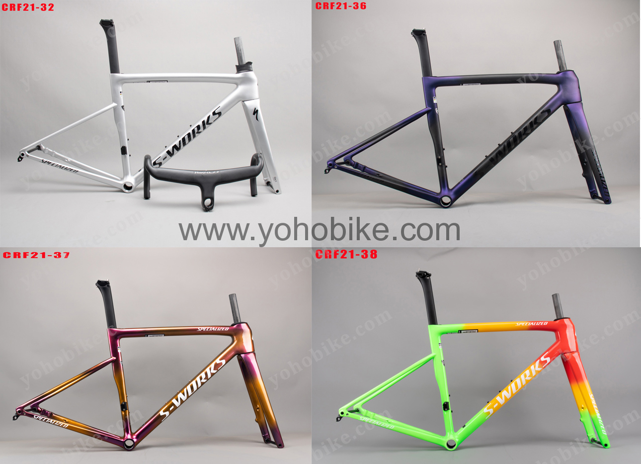 80 Colors 2024 Newest Specialized Tarmac Sl8 Carbon Road Frameset With Handlebar CRF21 Color Catalog - Image 9