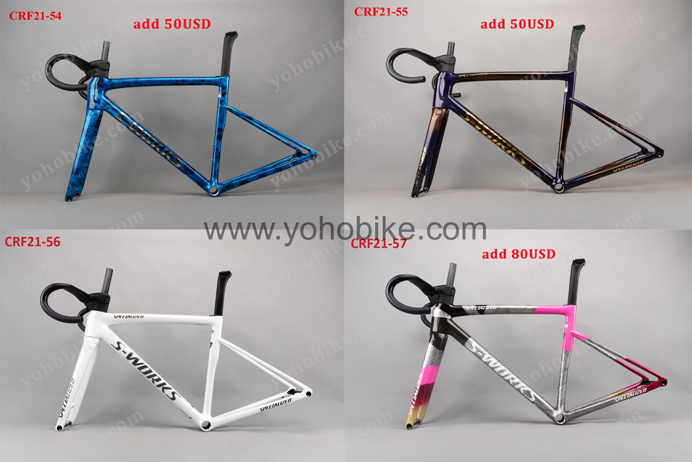 80 Colors 2024 Newest Specialized Tarmac Sl8 Carbon Road Frameset With Handlebar CRF21 Color Catalog - Image 12