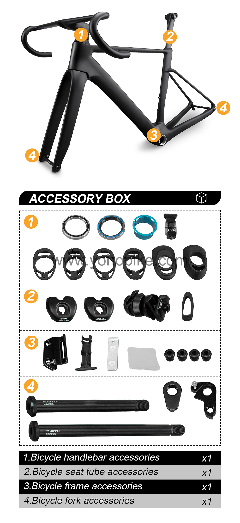 50 Colors 2024 Factor Ostro vam 2.0 Carbon Bike Frame with Handlebar Disc Brake CRF04 Color Catalog - Image 13